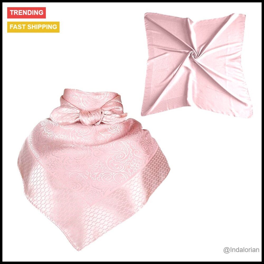 Large Jacquard Silk Scarf Unisex Elegant Versatile Fashion Accessory